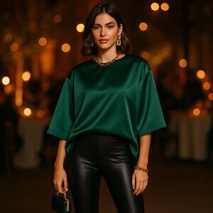 Twik Black Legging Festive Shiny Holiday – Large